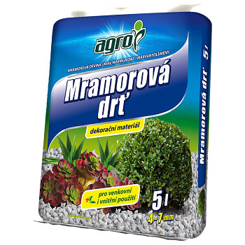 AGRO Mramorová drť 4-7 mm 5 L