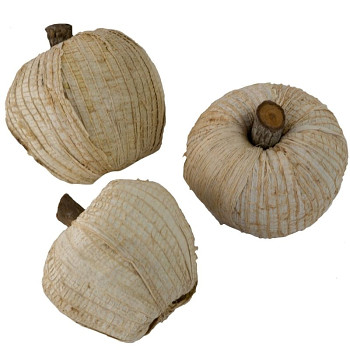 Dekorace - Jute Apple 6 cm - 3 ks