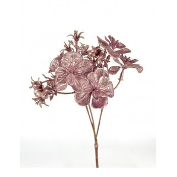 Květinky metalic - světlá růžová