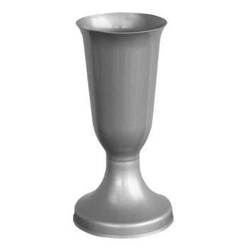 Váza hřbitovní Tereza stříbrná perleť - těžké dno
