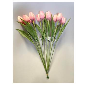Plastový tulipán s drátkem ve stonku 5cm/dl.40cm -  Pink