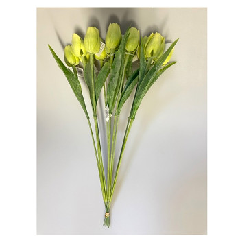 Plastový tulipán s drátkem ve stonku 5cm/dl.40cm - Lt. Green