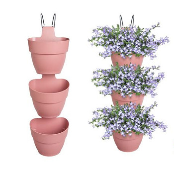 Květináč Vibia Campana Vertical Forest set/3 - dusty pink