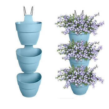 Květináč Vibia Campana Vertical Forest set/3 - vintage blue