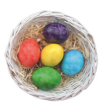 Barvy na vajíčka gelové mramorové, 5 ks, rukavice