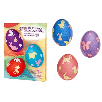 Sada k dekorování vyfouknutých vajíček - velikonoční zvířátka