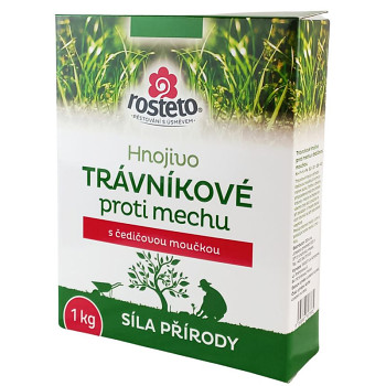 Hnojivo Rosteto s čedičovou moučkou - trávníkové proti mechu 1 kg