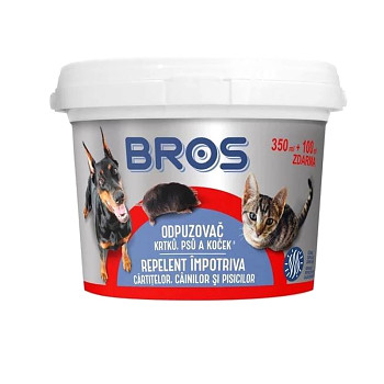 Bros - práškový odpuzovač krtků, psů a koček 350 ml + 100 ml zdarma