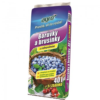 AGRO SUBSTRÁT BORŮVKY A BRUSINKY 40L +5 L