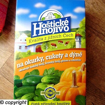 HOŠTICKÉ HNOJIVO NA OKURKY, DÝNĚ A CUKETY