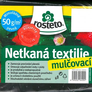 ČERNÁ NETKANÁ TEXTILIE 10 x 3,2m