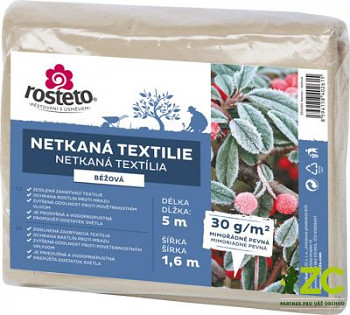 BÉŽOVÁ NETKANÁ TEXTILIE 30g šíře 5 x 1,6 m