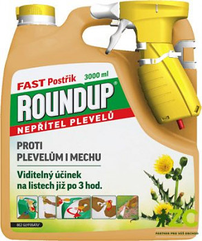 Roundup Fast / bez glyfosátu - 3 l rozprašovač EVERGREEN