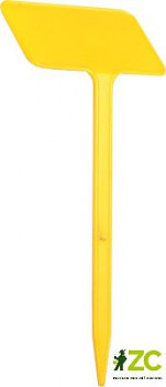 Jmenovka zapichovací SL 190 žlutá 19x7,5x5 cm lomená